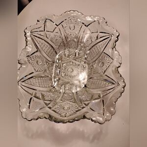 Eapg Indiana Glass 123 Fruit Serving Bowl Vintage Clear